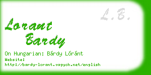 lorant bardy business card